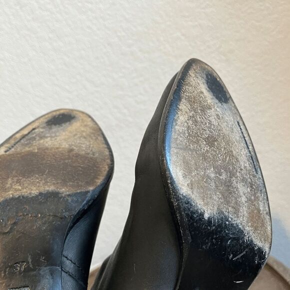 Alexander Wang Anouck Leather Rose Gold Black Chelsea Boots Womens 37 US 7 - Picture 12 of 12